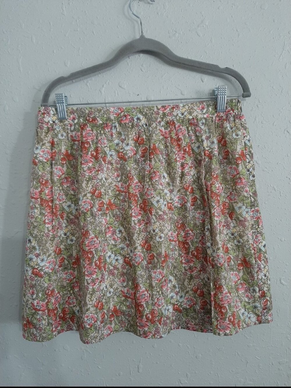 Cremieux cotton skirt lined vintage floral mini stretchy new with tags 10